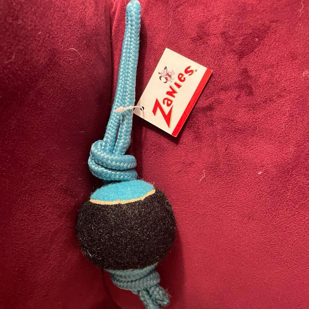 Dog Toy: Tennis Ball Rope Toy, Medium
